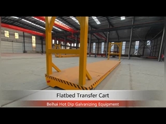 Flatbed transfer cart for hot dip galvanizing