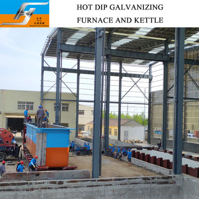 Steel XG08 Substrate Zinc Kettle with 50mm/60mm Thickness and High Velocity Pulse Fired Burner for Hot Dip Galvanizing