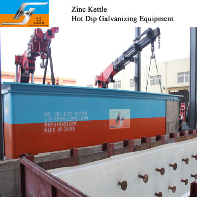 Quality  Ultrasonically Tested Angang XG-08 Steel Zinc Kettle with High Velocity Pulse Firing System for Hot Dip Galvanizing Equipment factory