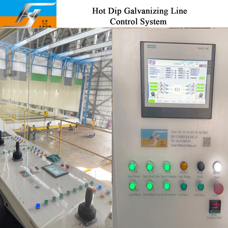 Customized Hot Dip Galvanizing Line with High-Velocity Pulse Firing System and Supplymentary Equipment